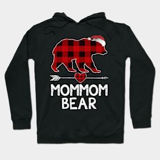 Red Plaid Mommom Bear Santa Arrow Shirt Matching Pajama Family Hoodie